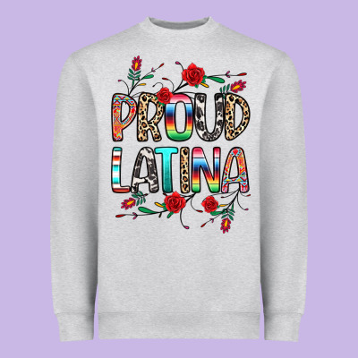 Proud Latina Heavyweight Sweatshirt Designed By Texasbilliewilder