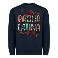 Navy Proud Latina Heavyweight Sweatshirt - texasbilliewilder