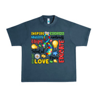 Midnight Navy name puzzle ribbon of inspiration Urban Heavy Tee - LillyAllenDesigns