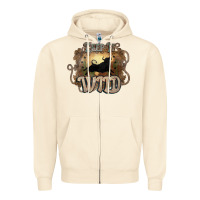Sandshell Keep it wild western bull Zipper Hoodie - HowdyJamesFarm