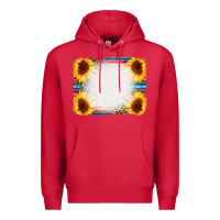 Cardinal Serape Bleached Sunflowers Leopard Background Premium Hoodie - CowCowDesign
