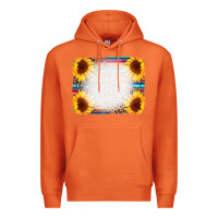 Carrot Serape Bleached Sunflowers Leopard Background Premium Hoodie - CowCowDesign