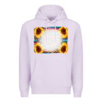 Lilac Serape Bleached Sunflowers Leopard Background Premium Hoodie - CowCowDesign