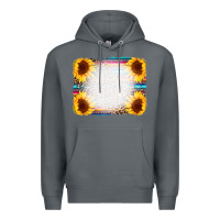 Rock Serape Bleached Sunflowers Leopard Background Premium Hoodie - CowCowDesign