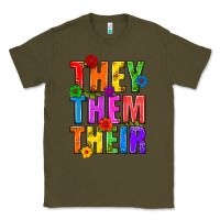 Army Green They Them Their Pride LGBTQ Classic Tee - BundleAndBundleShop