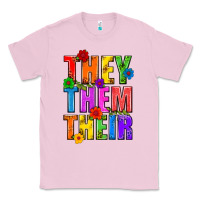 Bubblegum Pink They Them Their Pride LGBTQ Classic Tee - BundleAndBundleShop