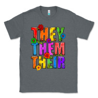Charcoal Heather They Them Their Pride LGBTQ Classic Tee - BundleAndBundleShop