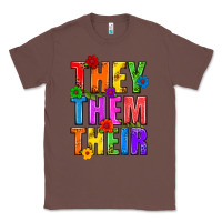 Chestnut They Them Their Pride LGBTQ Classic Tee - BundleAndBundleShop