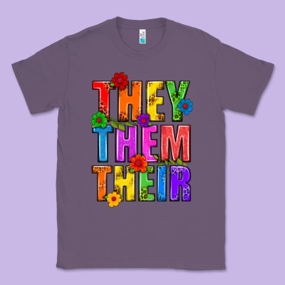 They Them Their Pride Lgbtq Classic Tee Designed By Bundleandbundleshop