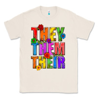 Natural They Them Their Pride LGBTQ Classic Tee - BundleAndBundleShop