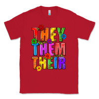 Red They Them Their Pride LGBTQ Classic Tee - BundleAndBundleShop