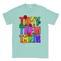 Seafoam They Them Their Pride LGBTQ Classic Tee - BundleAndBundleShop