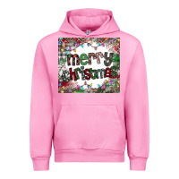 Fuchsia Pink merry Christmas Urban Hoodie - CowhideDigitalArt