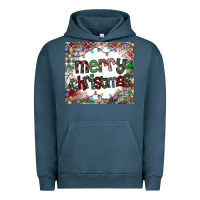 Pigment Midnight Navy merry Christmas Urban Hoodie - CowhideDigitalArt