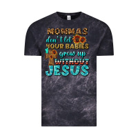 Cloud Black Mommas Don't Let Your Babies Grow  Up Without Jesus Vintage Tee - BundleAndBundleShop