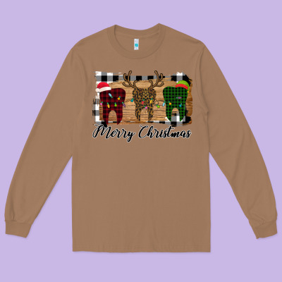 Merry Christmas Teeth Long Sleeve Tee Designed By Bettercallsaul