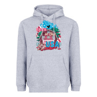 Heather Grey Barn in the USA Heavyweight Hoodie - FaDigitalArtStudio
