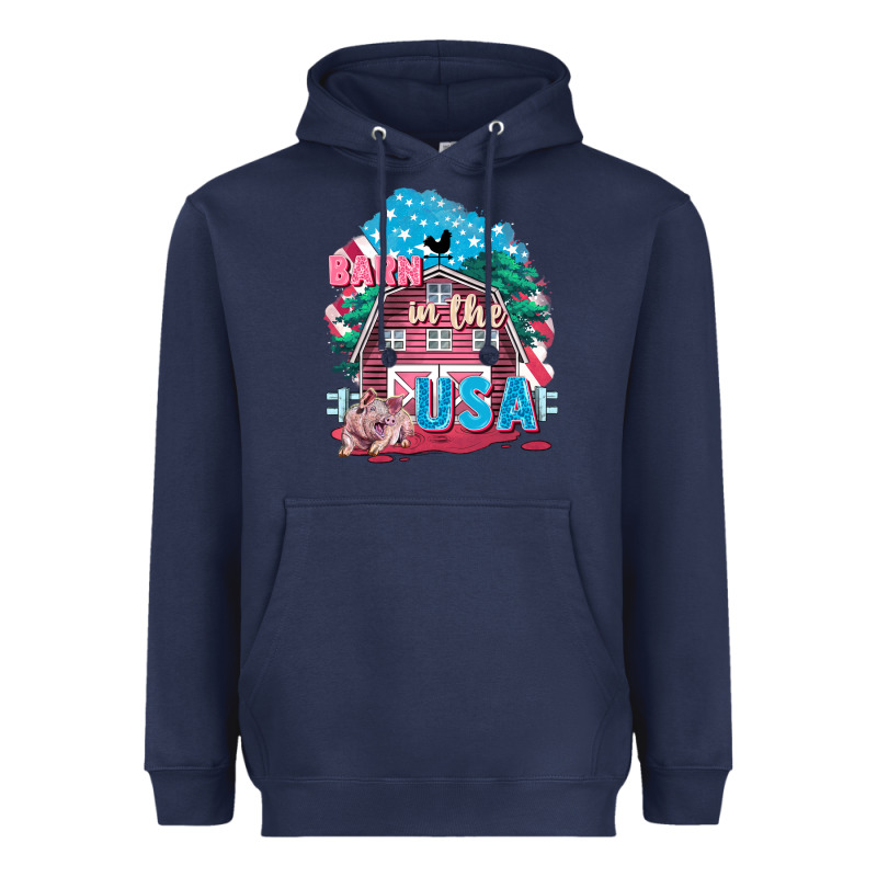Barn In The Usa Heavyweight Hoodie by FaDigitalArtStudio | Teevron