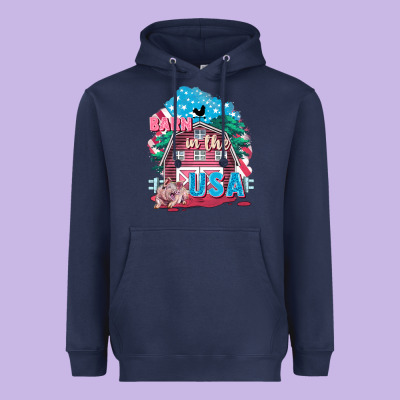 Barn In The Usa Heavyweight Hoodie Designed By Fadigitalartstudio