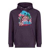 Plum Barn in the USA Heavyweight Hoodie - FaDigitalArtStudio