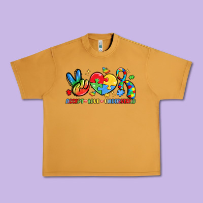 Accept Love Understand Urban Heavy Tee Designed By Lillyallendesigns