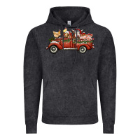 Vintage Black christmas truck with farm animals Vintage Hoodie - RanaPortraitStore