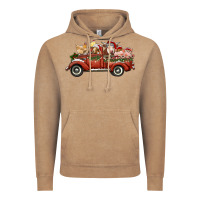 Vintage Coffee christmas truck with farm animals Vintage Hoodie - RanaPortraitStore