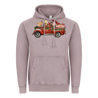 Vintage Zinc christmas truck with farm animals Vintage Hoodie - RanaPortraitStore