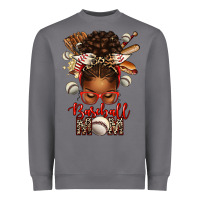 Storm Baseball Mom Afro Messy Bun Heavyweight Sweatshirt - texasbilliewilder