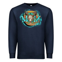 Navy Aztec mom Mother's Day Premium Sweatshirt - FaDigitalArtStudio