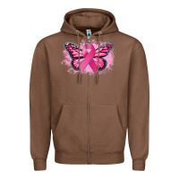 Chestnut Cancer ribbon butterfly Cancer Awareness Zipper Hoodie - HowdyJamesFarm