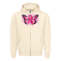 Sandshell Cancer ribbon butterfly Cancer Awareness Zipper Hoodie - HowdyJamesFarm