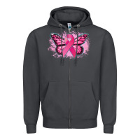 Smoke Cancer ribbon butterfly Cancer Awareness Zipper Hoodie - HowdyJamesFarm