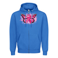 True Royal Cancer ribbon butterfly Cancer Awareness Zipper Hoodie - HowdyJamesFarm