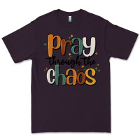 Plum pray throthe chaos Premium Tee - MaliasSmallBusiness