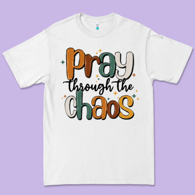 Pray Throthe Chaos Premium Tee Designed By Maliassmallbusiness
