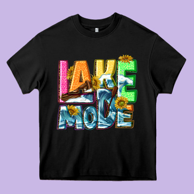 Lake Mode Summer Heavy Core Tee Designed By Nancycooperartshop