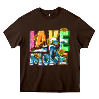 Chocolate Brown Lake mode summer Heavy Core Tee - NancyCooperArtShop
