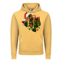Vintage Mustard Christmas Western Texas Map Vintage Hoodie - BundleAndBundleShop