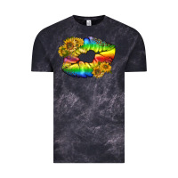 Cloud Black Lgbtq Pride Rainbow Lips Vintage Tee - BundleAndBundleShop