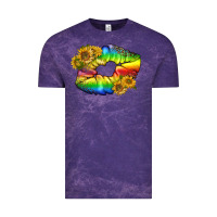 Cloud Purple Lgbtq Pride Rainbow Lips Vintage Tee - BundleAndBundleShop