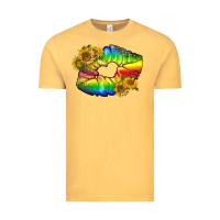 Vintage Mustard Lgbtq Pride Rainbow Lips Vintage Tee - BundleAndBundleShop