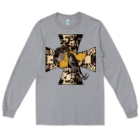 Heather Grey Leopard Bucking Bronco Long Sleeve Tee - Bettercallsaul