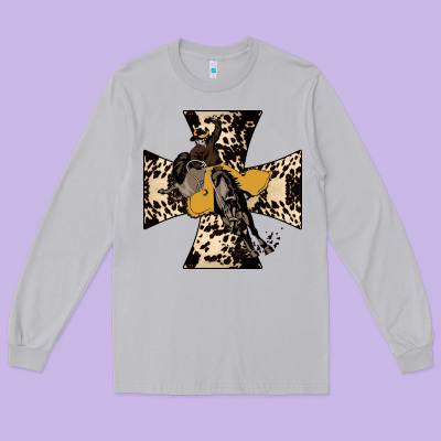 Leopard Bucking Bronco Long Sleeve Tee Designed By Bettercallsaul