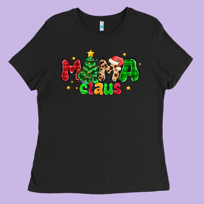 Mama Claus Ladies Tee Designed By Nancycooperartshop