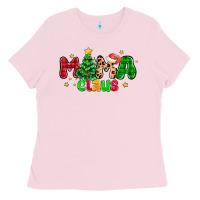 Bubblegum Pink mama claus Ladies Tee - NancyCooperArtShop
