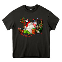 Asphalt joy with volleyball and santa's hat Heavy Core Tee - AdoDesignShop