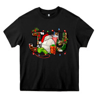 Black joy with volleyball and santa's hat Heavy Core Tee - AdoDesignShop