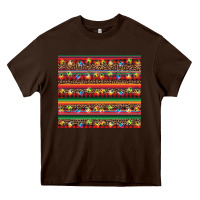 Chocolate Brown Christmas lights serape Heavy Core Tee - BarkalooDesign