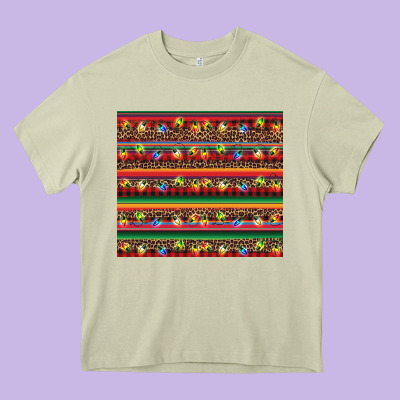 Christmas Lights Serape Heavy Core Tee Designed By Barkaloodesign